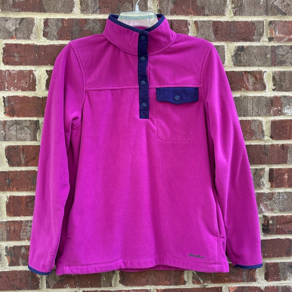 Eddie Bauer Women’s Pink Fleece Pullover Jacket